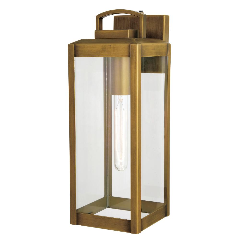 Kinzie 6-in. Outdoor Wall Light Vintage Brass