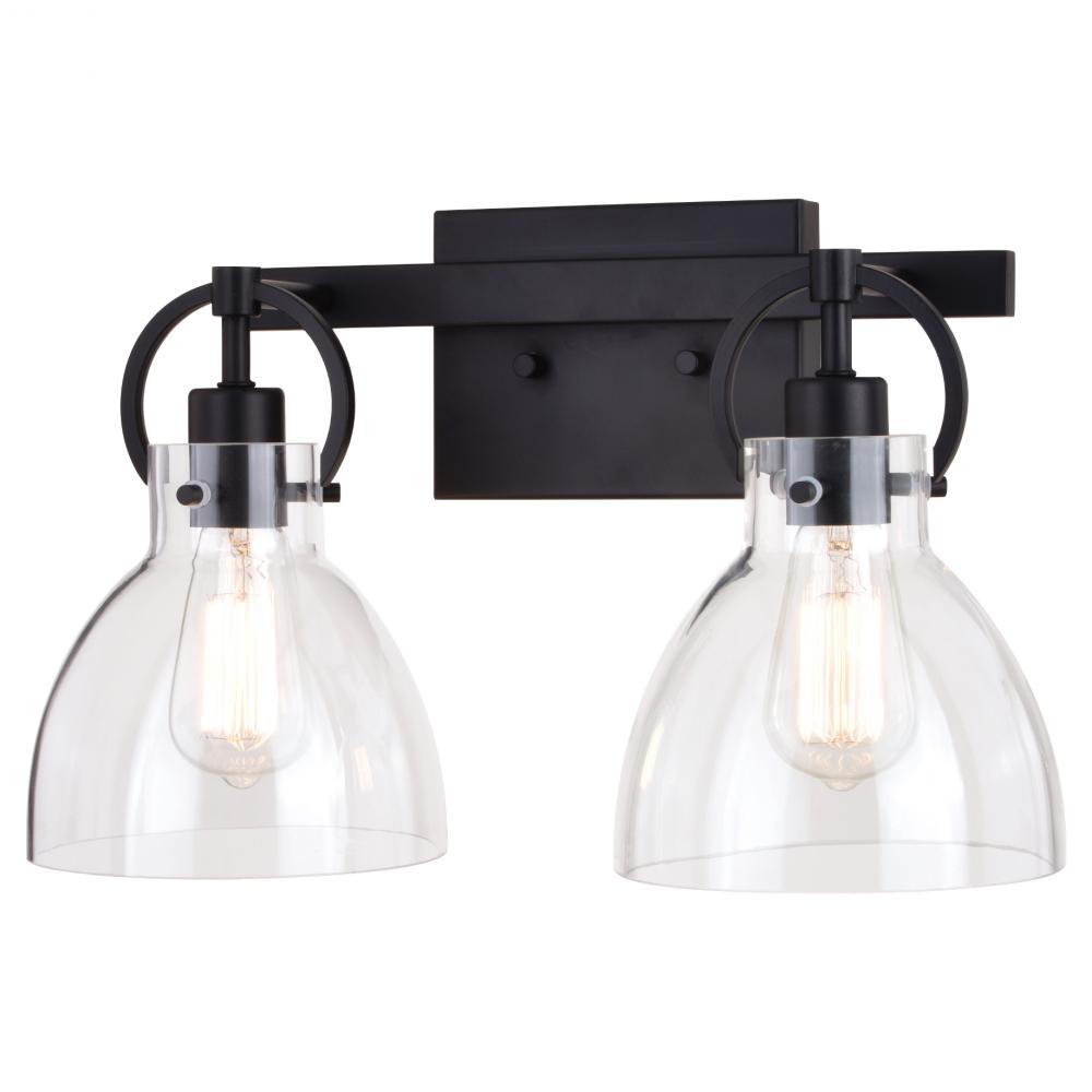 Ogden 2 Light Vanity Matte Black