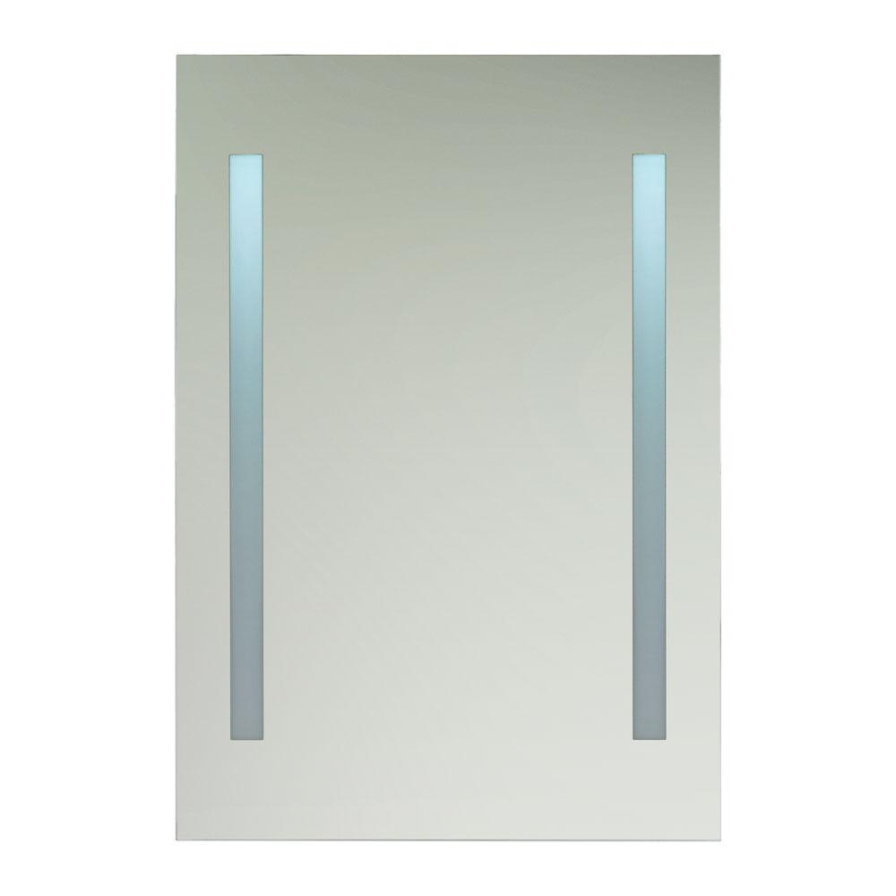 JESCO 27.5-inch Height LED Back-lit Mirror with Two vertical Cut Outs