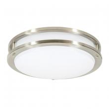 Jesco CM403RA-M-4090-BN - JESCO Flush Mount LED 14" Round Double Ring 18W 4000K 90CRI BN