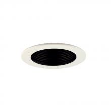 Jesco TM301BKWH - 3-inch aperture Low Voltage Trim with adjustable Step Baffle