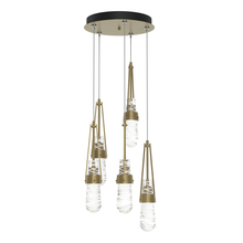 Hubbardton Forge 131120-SKT-STND-84-YJ0434 - Link 5-Light Blown Glass Pendant