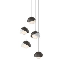 Hubbardton Forge 131125-SKT-LONG-02-14-GG0711 - Brooklyn 5-Light Double Shade Pendant