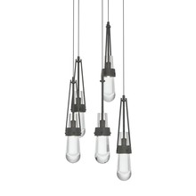 Hubbardton Forge 131127-SKT-LONG-20-ZM0434 - Link 5-Light Clear Glass Pendant