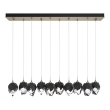 Hubbardton Forge 131143-SKT-LONG-84-BP0754 - Chrysalis 10-Light Small Crystal Pendant