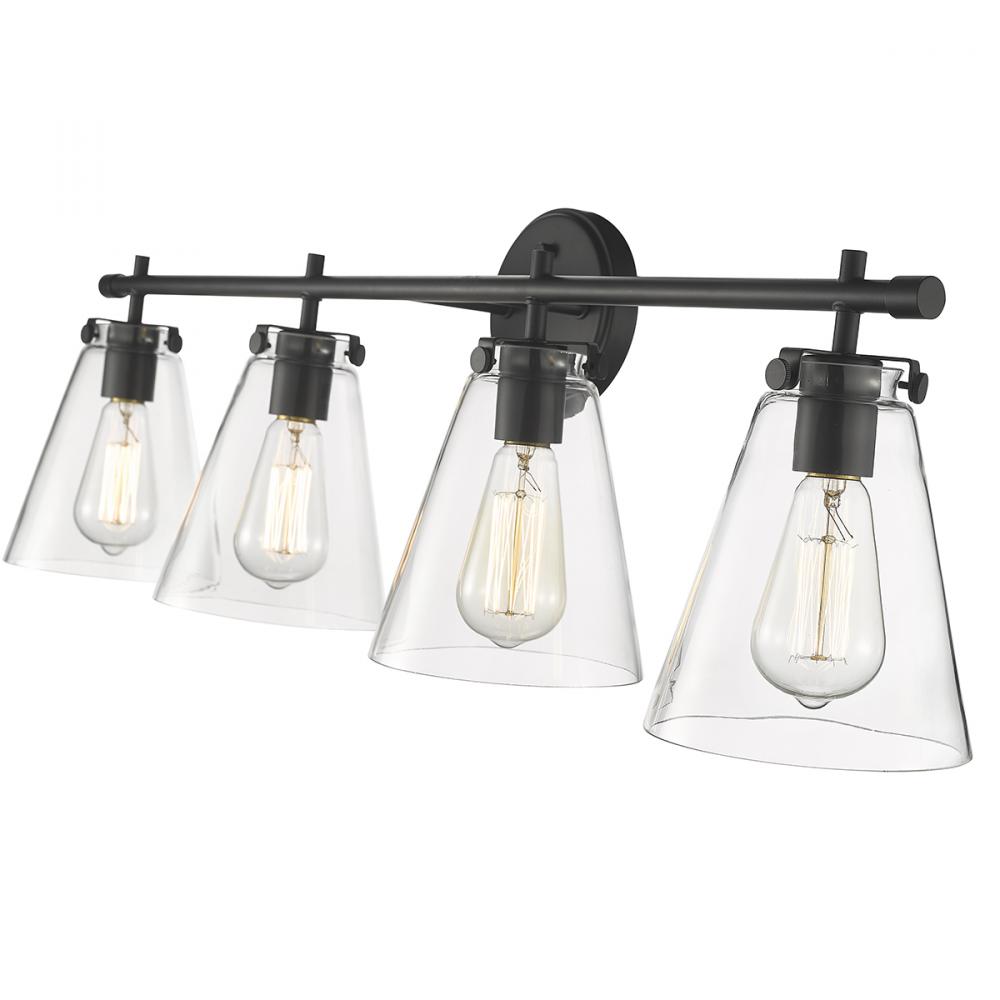 Aliza 4-Light Vanity Matte Black