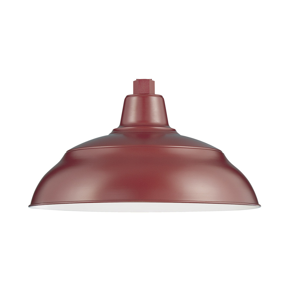 R Series 1-Light Warehouse Shade Satin Red