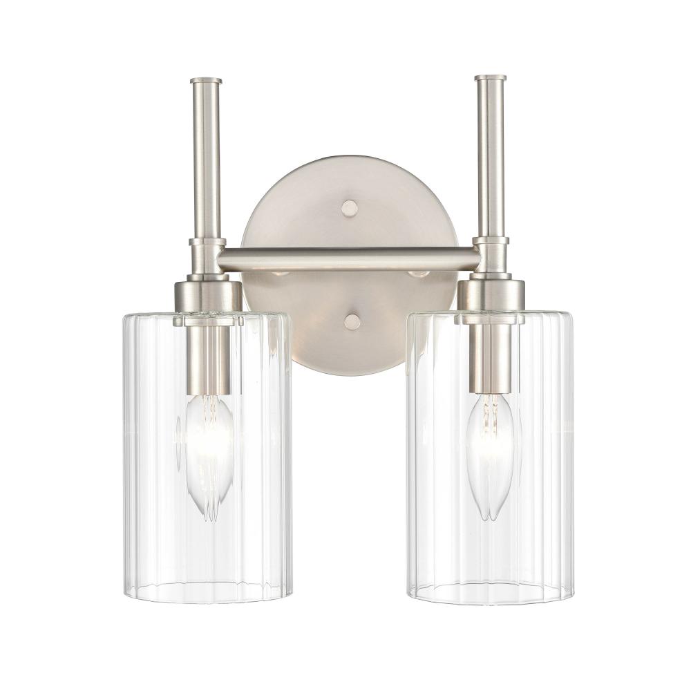 Chastine 2-Light Vanity Brushed Nickel