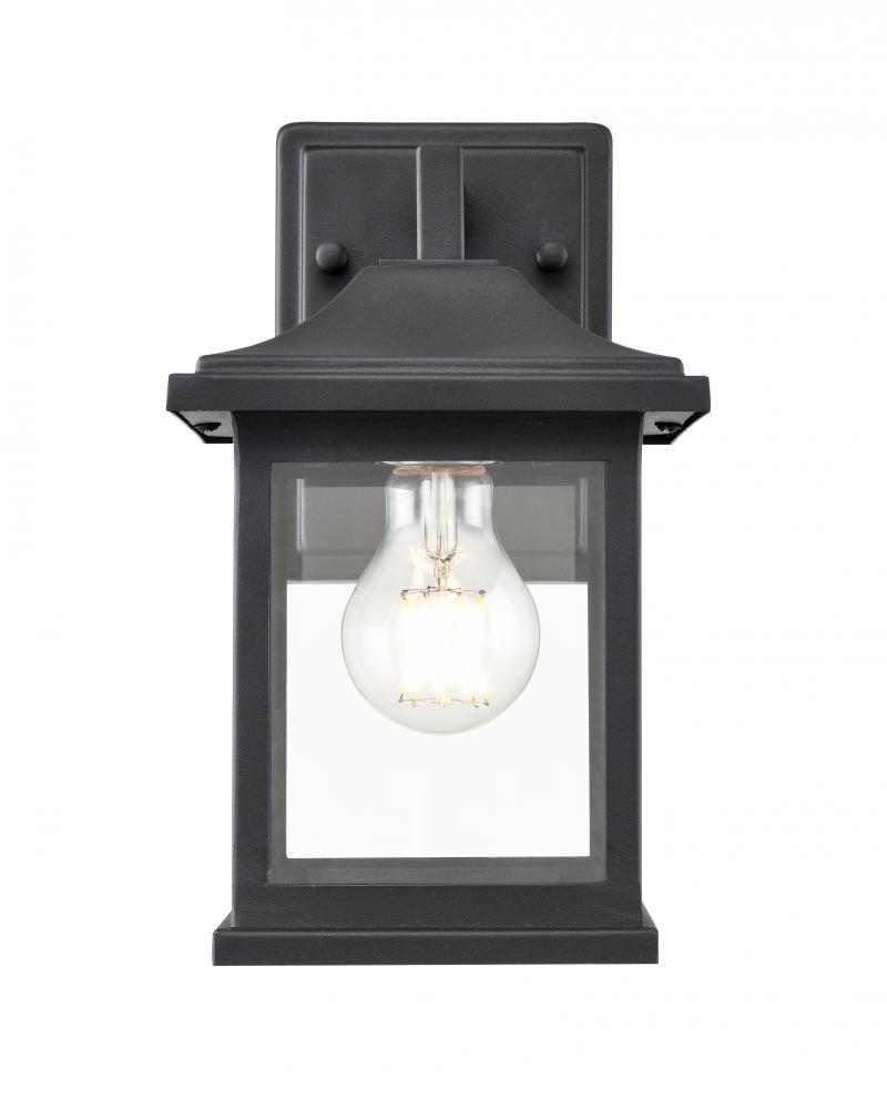 1-Light Outdoor Wall Sconce Textured Black