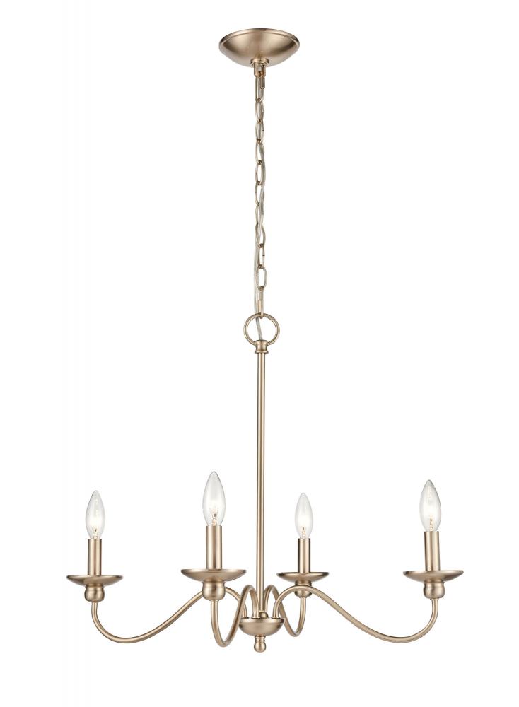 Delvona 4-Light Chandelier Ceiling Light Modern Gold