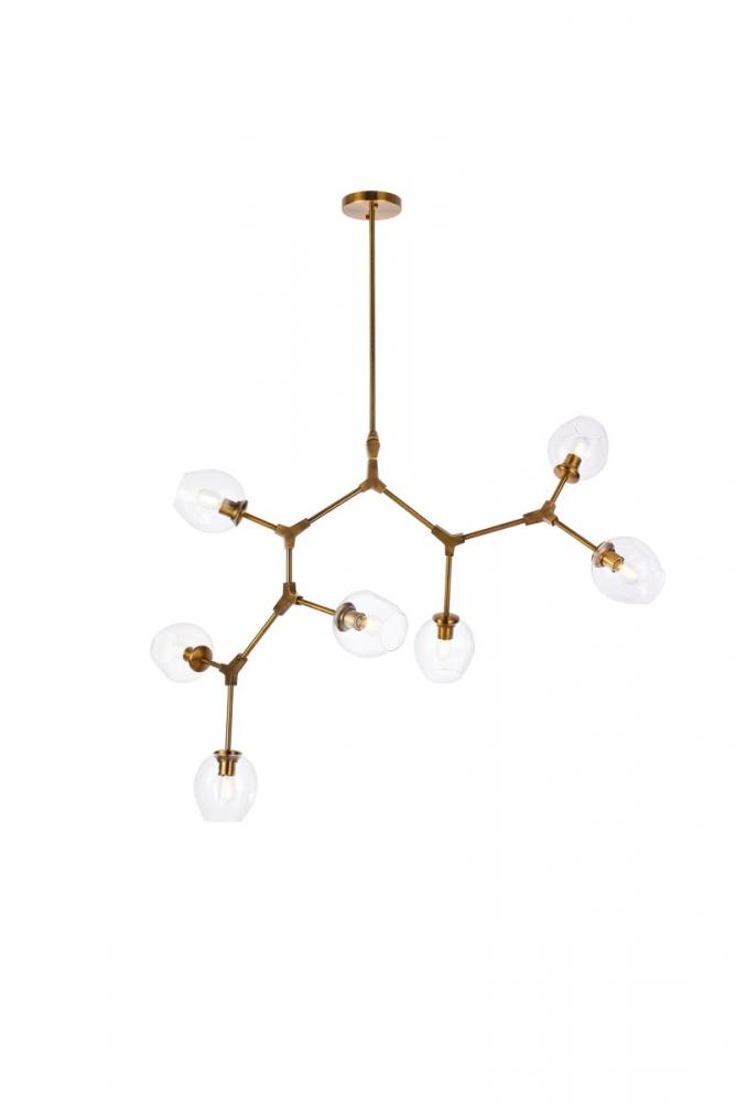 Cavoli 7 Lights Brass Chandelier