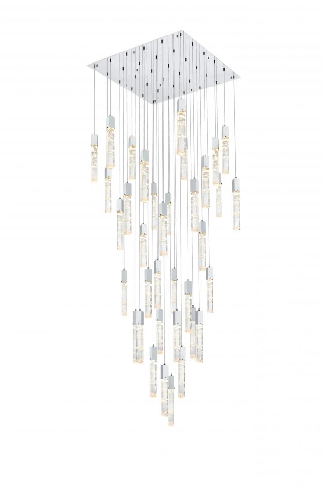 Pendant L42"W42"H24"L36 Satin Gold