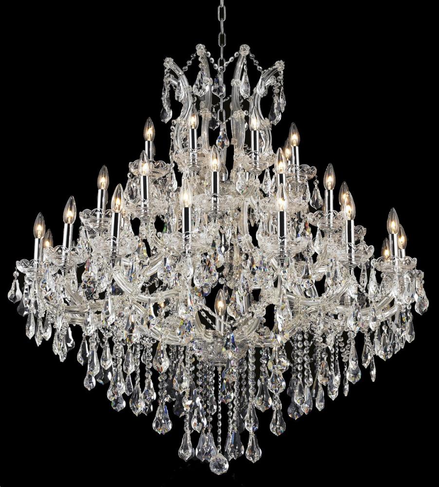 Maria Theresa 37 Light Chrome Chandelier Clear Royal Cut Crystal