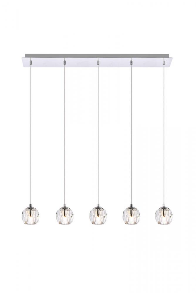 Eren 5 Lights Chrome Pendant