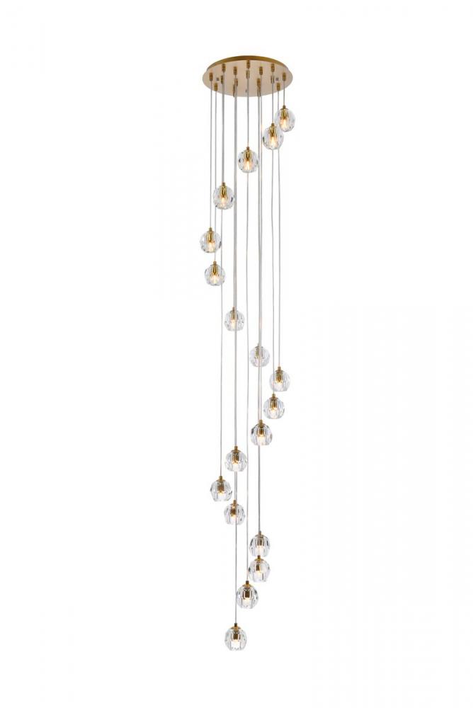 Eren 18 Lights Gold Pendant