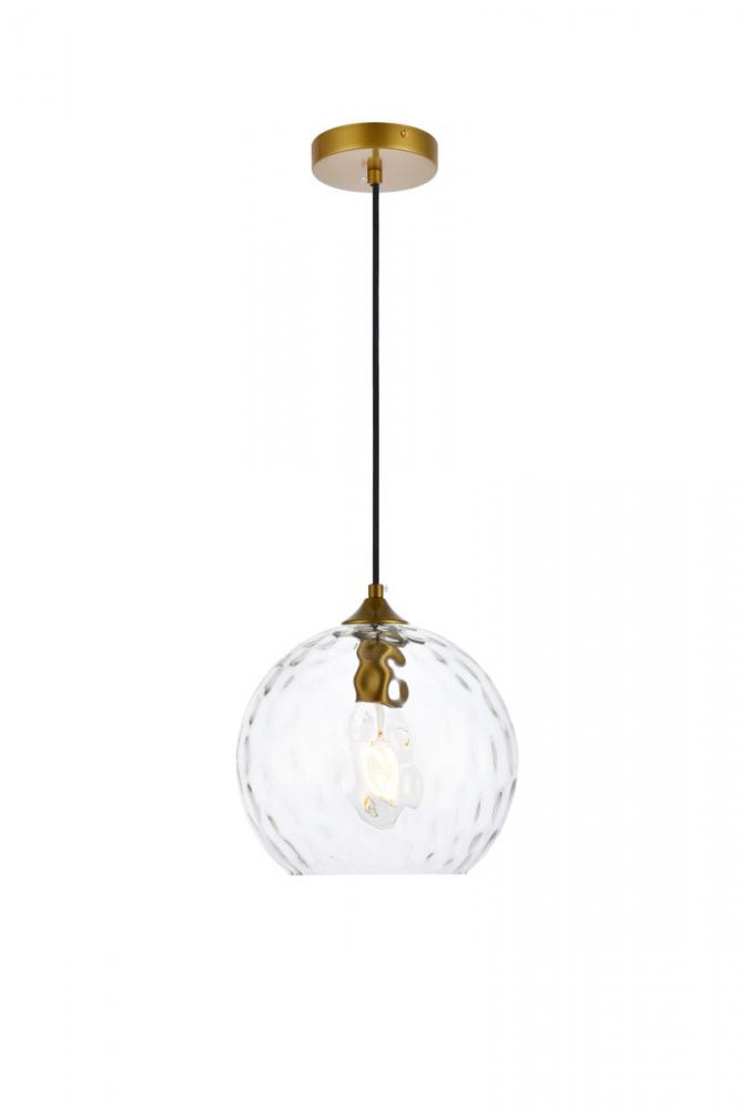 Cashel 10 inch light brass pendant