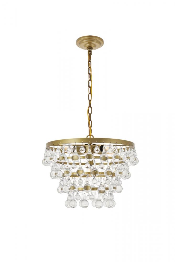 Kora 5 Light Brass Pendant