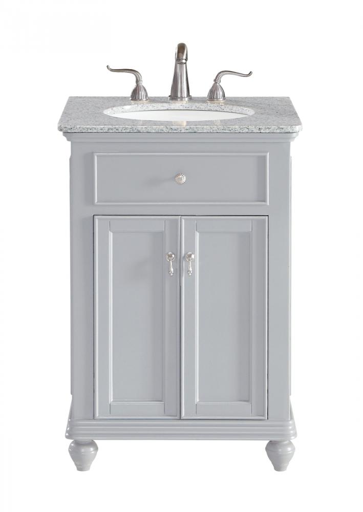 24 In. Single Bathroom Vanity Set in Light Grey