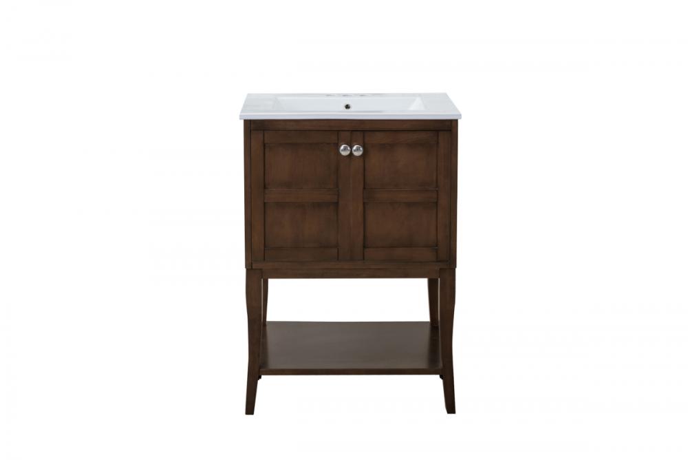 2 Doors Cabinet 24 In. X 18 In. X 34 In. In Antique Coffee