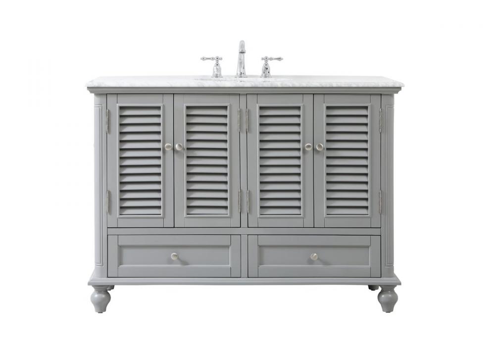 48 inch Single bathroom vanity in grey