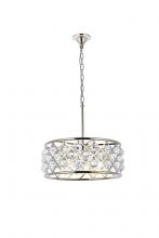 Elegant 1214D20PN/RC - Madison 5 Light Polished Nickel Chandelier Clear Royal Cut Crystal