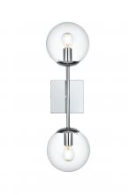 Elegant LD2357C - Neri 6 Inch Wall Sconce Clear Shade in Chrome