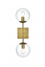 Elegant LD2357SG - Neri 6 Inch Wall Sconce Clear Shade in Satin Gold