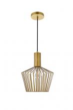 Elegant LD2414BR - Ronnie 1 Light Brass Pendant