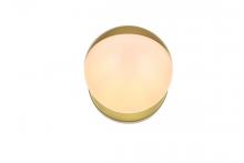 Elegant LD7305W5BRA - Majesty 1 Light Brass and Frosted White Bath Sconce