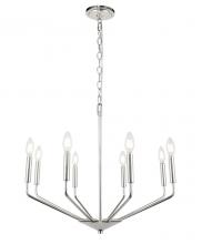 Elegant LD8030D25C - Enzo 8 Light Chrome Pendant