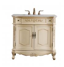 Elegant VF10136LT - 36 In. Single Bathroom Vanity Set in Light Antique Beige