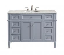 Elegant VF12548GR - 48 In. Single Bathroom Vanity Set in Grey