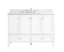  VF18048WH-BS - 48 Inch Single Bathroom Vanity in White with Backsplash