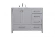 Elegant VF18842GR - 42 inch Single Bathroom Vanity in Gray