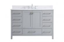  VF18848GR-BS - 48 Inch Single Bathroom Vanity in Gray with Backsplash