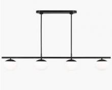 Visual Comfort & Co. Studio Collection EC1264AI - Lune Medium Linear Chandelier Aged Iron