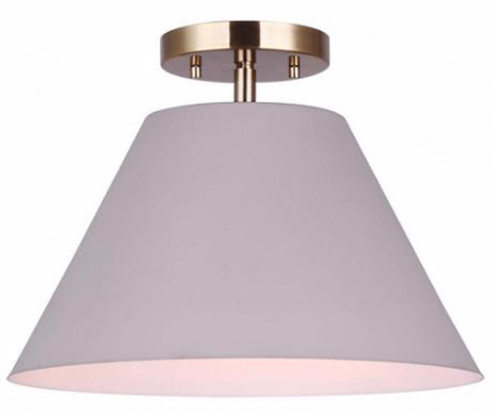 Talia 1 Light Semi Flush, Gold Finish