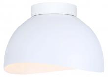 Canarm IFM1122A11WH - Henlee 11 in. 1-Light 60-Watt Modern Matte White Flush Mount with Matte White Metal Shade