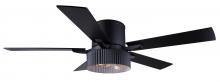 Canarm CF52REX5BK - Rexton 52" Indoor Standard Matte Black Ceiling Fan w/ Vintage LED Bulbs Included w/ Remote Inclu