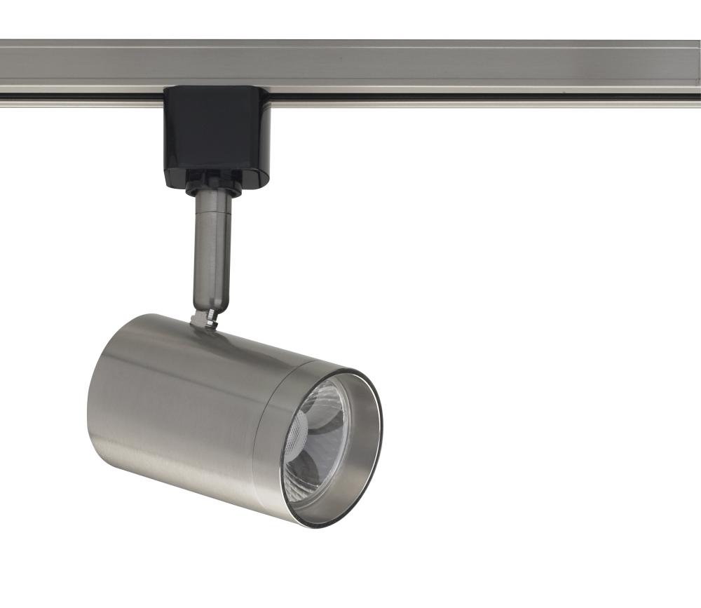 LED 12W Track Head - Small Cylinder - Brushed Nickel Finish - 36 Degree Beam