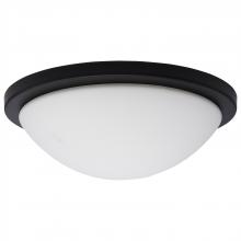 Nuvo 62/1943 - Button; 13 Inch LED Flush Mount Fixture; Matte Black Finish; CCT Selectable; 120 Volts