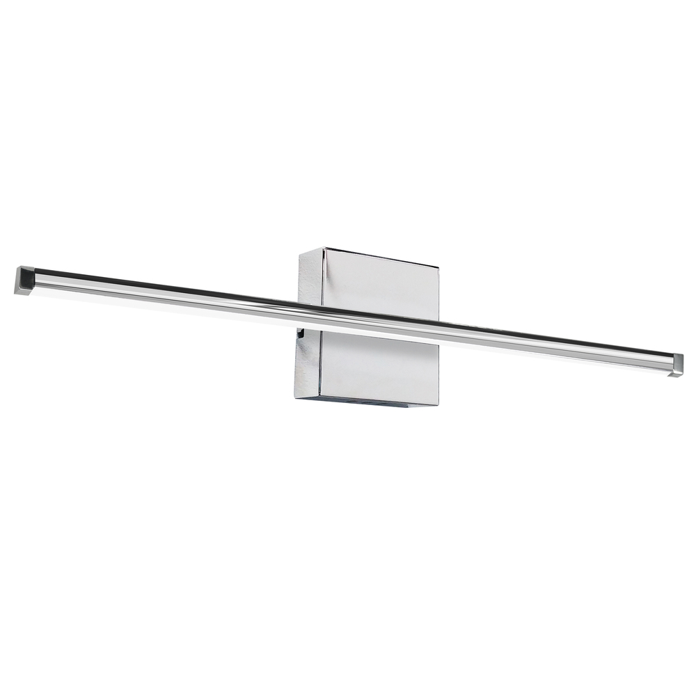 30W LED Wall Sconce, Polished Chrome with White Acrylic Diffuser