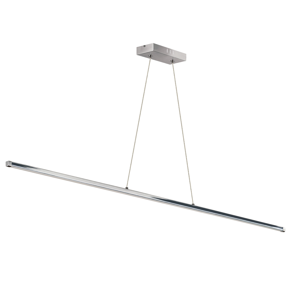 30W LED Horizontal Pendant, Polished Chrome with White Acrylic Diffuser