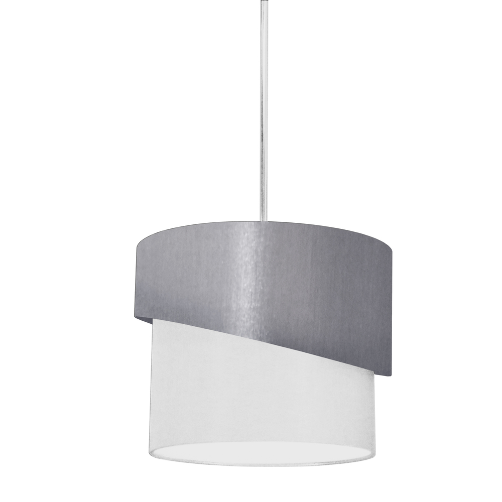 1LT Jazlynn Pendant, Grey/White Shade w/ 790 Diff