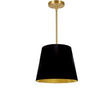 Dainolite ODR-S-698 - 1LT Oversized Drum Pendant Small, BK/GLD Shade