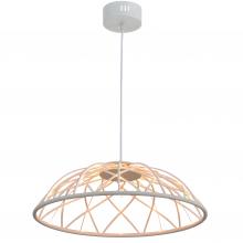 Dainolite PAK-2016LEDP-MW - 16W Pendant in Matte White w/ White Cloth Covered Frame