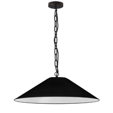 Dainolite PSY-L-MB-797 - 1LT Incandescent Pendant, MB w/ BK Shade