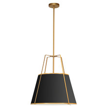 Dainolite TRA-1P-GLD-BK - 1LT Trapezoid Pendant GLD/BK Shade w/790Diff