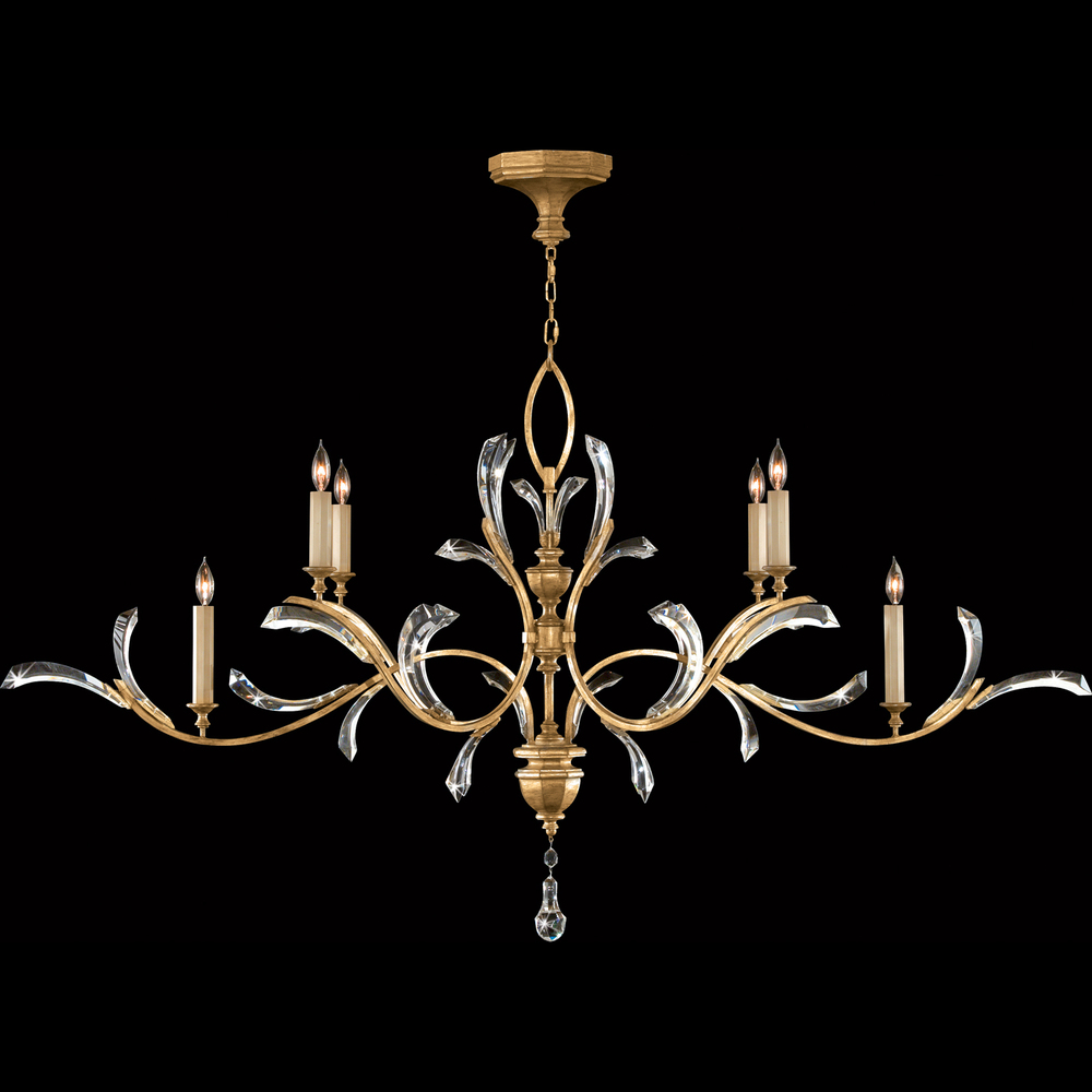 Beveled Arcs 74"W Oblong Chandelier